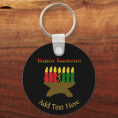 Happy Kwanzaa Kinara Sleutelhanger (Achterkant)