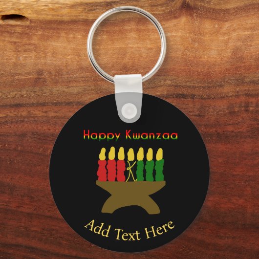 Happy Kwanzaa Kinara Sleutelhanger (Voorkant)