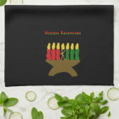 Happy Kwanzaa Kinara Theedoek (Gevouwen)