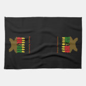Happy Kwanzaa Kinara Theedoek (Horizontaal)