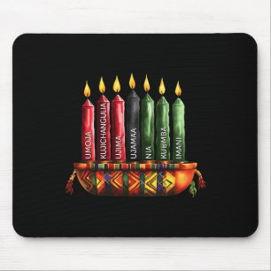 Happy Kwanzaa Kinara Zeven kaarsen Principes van K Muismat