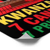 Happy Kwanzaa Kinara Zeven Principes Kaarsen Pan Poster (Hoek)