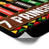 Happy Kwanzaa Kinara Zeven Principes Kaarsen Pan Poster (Hoek)