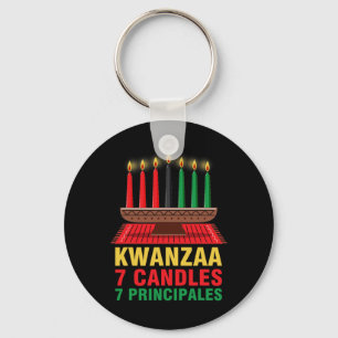Happy Kwanzaa Kinara Zeven Principes Kaarsen Pan Sleutelhanger