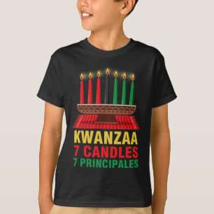 Happy Kwanzaa Kinara Zeven Principes Kaarsen Pan T-shirt