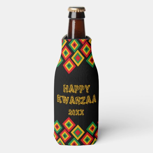 Happy KWANZAA Koelbox Flesjeskoeler (Fles Voorkant)