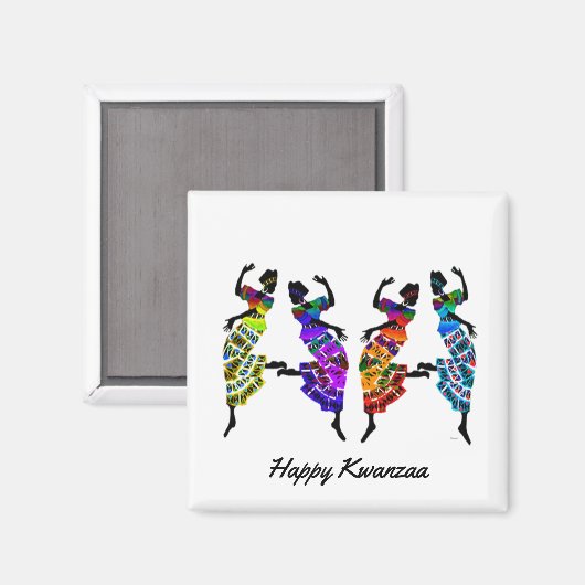 Happy Kwanzaa  Magneet (Voorkant / Achterkant)