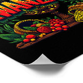 Happy Kwanzaa Mannen Kerst Afro-Amerikaanse Happy  Poster (Hoek)