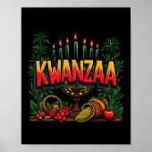 Happy Kwanzaa Mannen Kerst Afro-Amerikaanse Happy Poster (Voorkant)