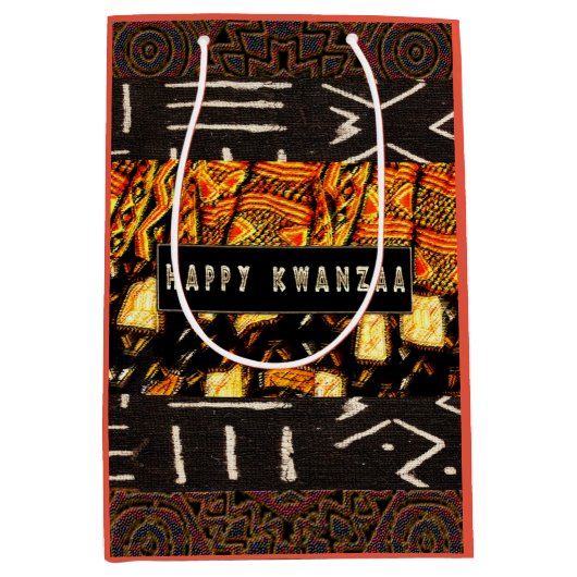 Happy Kwanzaa Medium Cadeauzakje (Voorkant)