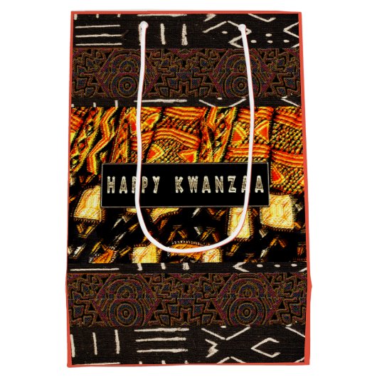 Happy Kwanzaa Medium Cadeauzakje (Achterkant)