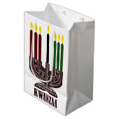 Happy Kwanzaa Medium Cadeauzakje (Voorkant Gekanteld)