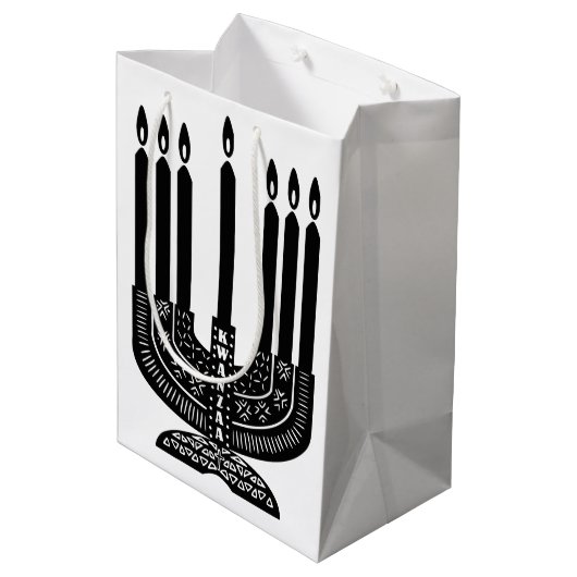 Happy Kwanzaa Medium Cadeauzakje (Achterkant Gekanteld)