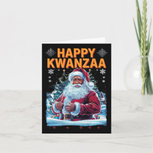 Happy Kwanzaa Merry Christmas Afro-Amerikaanse Hoi Kaart