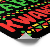 Happy Kwanzaa Merry Christmas Afro-Amerikaanse Man Poster (Hoek)