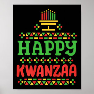 Happy Kwanzaa Merry Christmas Afro-Amerikaanse Man Poster