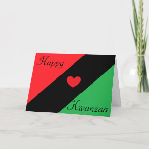 Happy Kwanzaa met hart Feestdagen Kaart