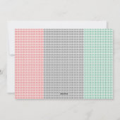 Happy Kwanzaa Modern Grid Patroonkaart Feestdagenkaart (Achterkant)