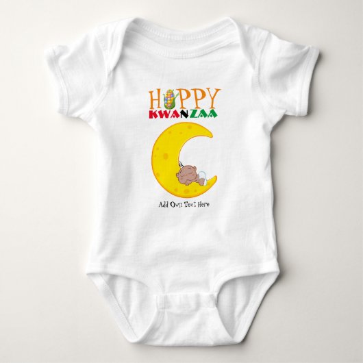  Happy KWANZAA New Baby Born Romper (Voorkant)