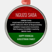 Happy Kwanzaa NGUZO SABA Metalen Ornament (Voorkant)