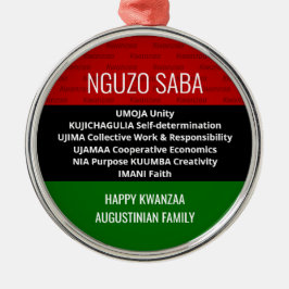 Happy Kwanzaa NGUZO SABA Metalen Ornament
