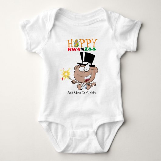  Happy KWANZAA Nieuwe Baby Geboren Jaar Romper (Voorkant)