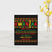 Happy Kwanzaa Pajama Kinara Principes Kaarsen Pan Kaart (Gele Bloem)