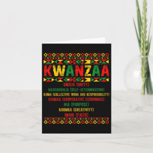 Happy Kwanzaa Pajama Kinara Principes Kaarsen Pan Kaart