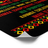 Happy Kwanzaa Pajama Kinara Principes Kaarsen Pan Poster (Hoek)