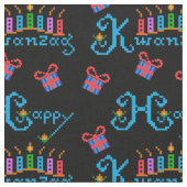 Happy Kwanzaa Pattern Stof (Close Up)