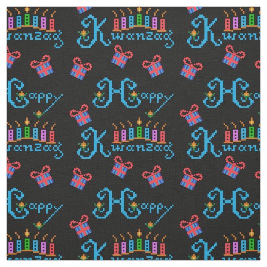 Happy Kwanzaa Pattern Stof (Swatch)