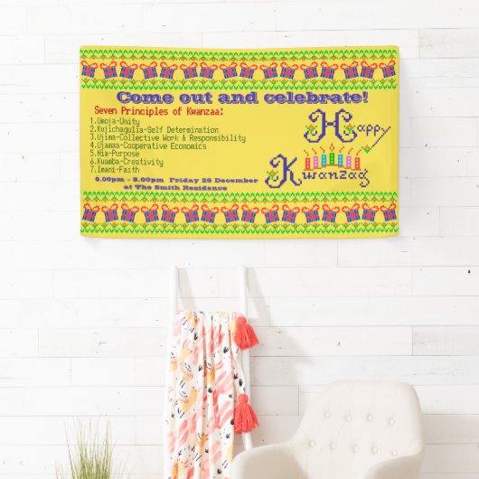 Happy Kwanzaa Personalized Spandoek (Insitu)