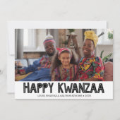 Happy Kwanzaa Photo Holiday Card Feestdagenkaart (Voorkant)
