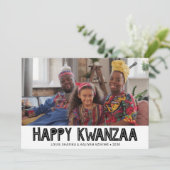 Happy Kwanzaa Photo Holiday Card Feestdagenkaart (Staand voorkant)