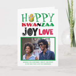 Happy Kwanzaa PHOTO Wenskaart Modern Fun Feestdagen Kaart