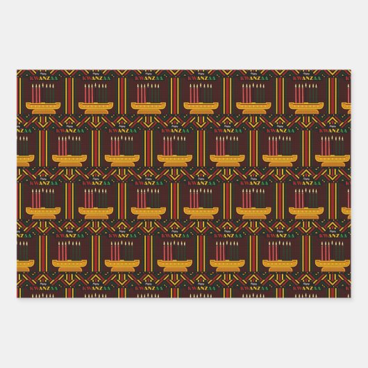 Happy Kwanzaa PopArt Inpakpapier Vel (Voorkant 3)