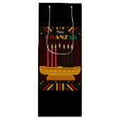 Happy Kwanzaa PopArt Wijn Cadeautas (Voorkant)
