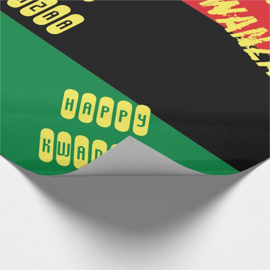Happy Kwanzaa RBG UNIA Afro-Amerikaanse vlag Cadeaupapier (Hoek)