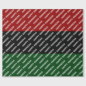Happy Kwanzaa Red Black Green Pan Afrika Cadeaupapier (Vlak)
