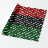 Happy Kwanzaa Red Black Green Pan Afrika Cadeaupapier (Uitgerold)