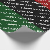 Happy Kwanzaa Red Black Green Pan Afrika Cadeaupapier (Hoek)