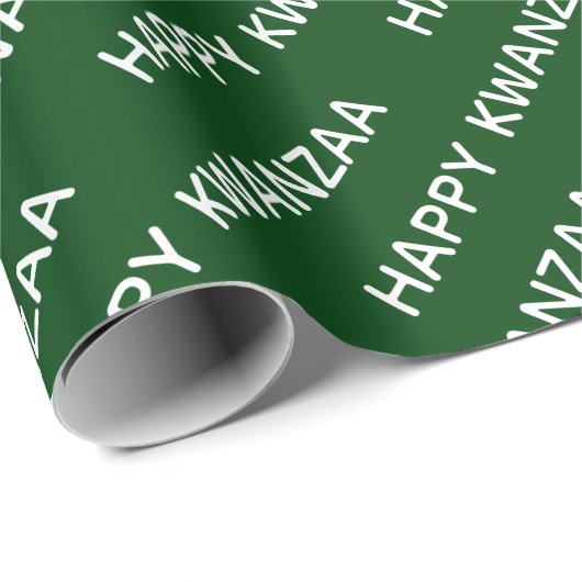 Happy Kwanzaa Red Black Green Pan Afrika Cadeaupapier (Rol Hoek)