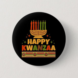 Happy Kwanzaa Ronde Button 5,7 Cm