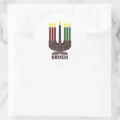 Happy Kwanzaa Ronde Sticker (Tas)