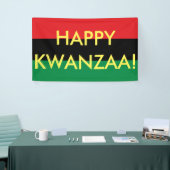 Happy Kwanzaa Rood Zwart Groen RBG UNIA Vlag Spandoek (Beurs)