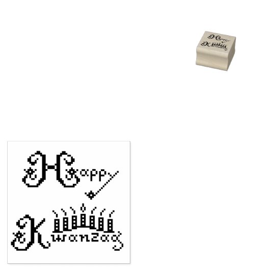 Happy Kwanzaa Rubberstempel (Gestempeld)