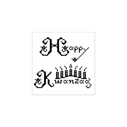 Happy Kwanzaa Rubberstempel (Afrduk)