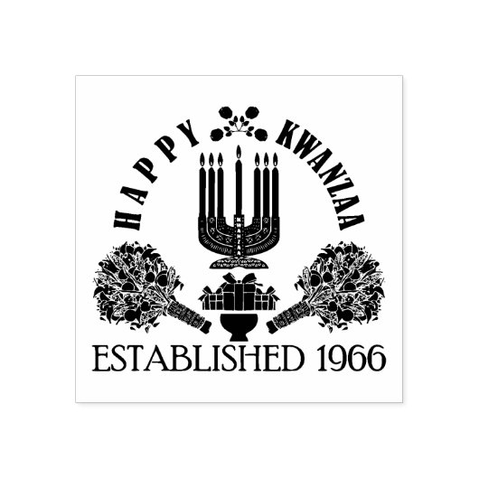 Happy Kwanzaa Rubberstempel (Afrduk)