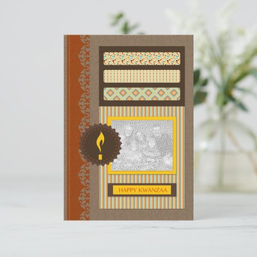 happy kwanzaa ( scrapbook ) kaart (Staand voorkant)