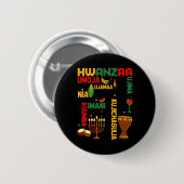 Happy Kwanzaa Seven Principles Mannen Boys Funny K Ronde Button 5,7 Cm (Voorkant /achterkant)